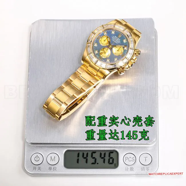 collectible watch DaytonaPPM factory Rolex black mother-of-pearl dial 4130 mechanical front live photo