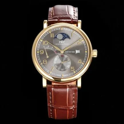 top-tier replicaTWAIWC Portofino series gray plate IW516409 see-through bottom watch front view