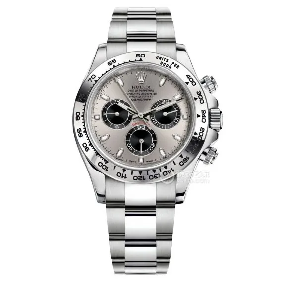 Factory C Rolex Daytona1:1super silver gray plate steel bracelet model m116509-0072front live photo