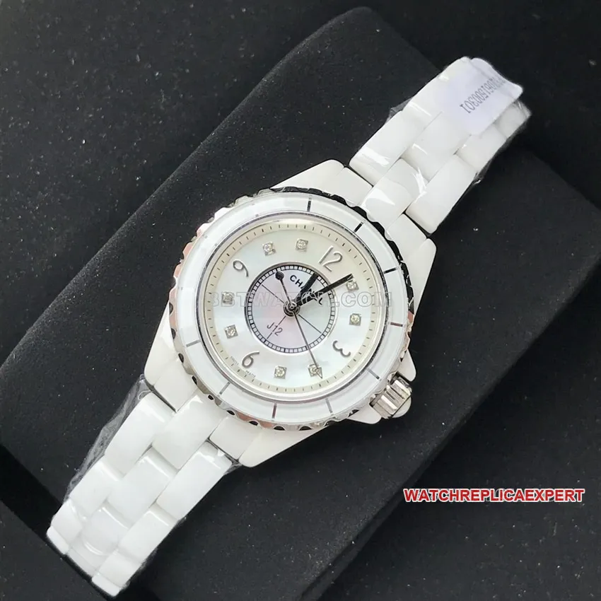ChanelJ12super white mother of pearl plate 29mmquartzH2570front live photo