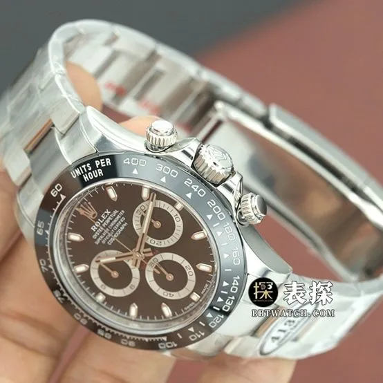 C factory Rolex men's Daytona watch spade steel bracelet model m126500ln-0002front live photo