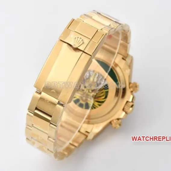 Factory C RolexDaytonatop-tier 1:1high-quality replicayellow gold4131steel bracelet front live photo