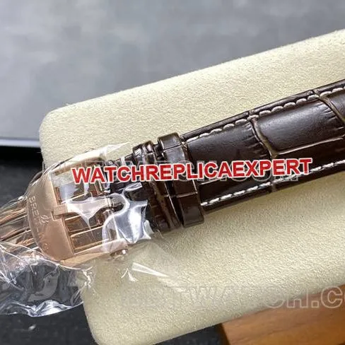 1:1replica watch aviation chronographBLS factory Breitlingrose gold diamond white dialleather strap model front live photo