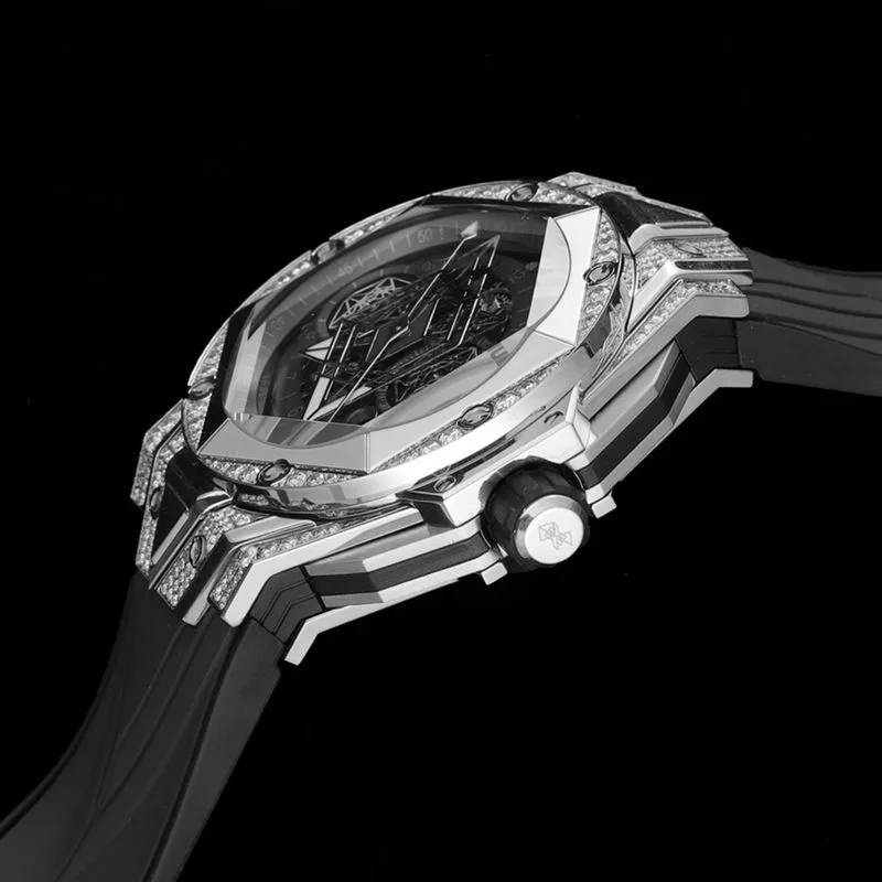 HublotHublotreplica watch new BigBangSangBleuII tattoo men's mechanical watch front view