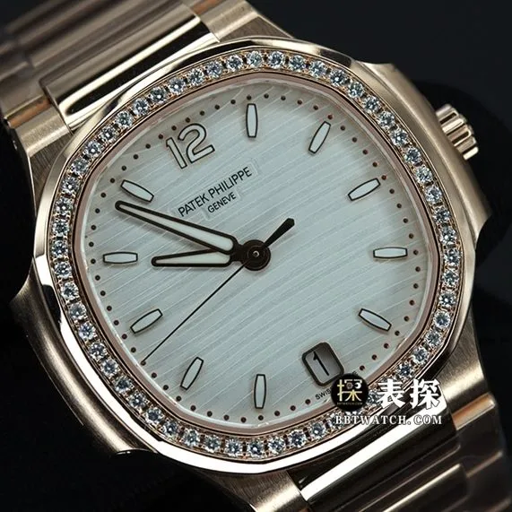 3K FactoryPatek Philippe sporty and elegant 7118top-tier 1:1super watch women's Nautiluswhite dialsteel bracelet model pictures and prices front live photo