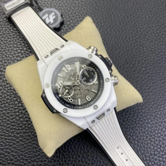 top-tiersuper cloneZF FactoryHublot watch BIG BANG Unico Big Bang series color ceramic watch side view