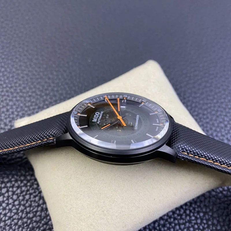 Mido high-quality collectible watches newly launch Commander Gradient Champs Elysees series gradient 80-hour watch front view