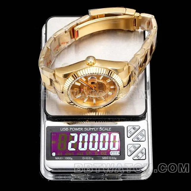 AR+ factory top-tier watch Rolex Navigator gold plate machinery yellow gold steel braceletfront live photo