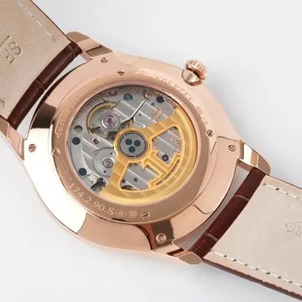 ZF FactoryJaeger-LeCoultretop-tier replicahigh-quality watch men's white dial brown belt ultra-thin master series small second hand quartzleather strap watch detail shots