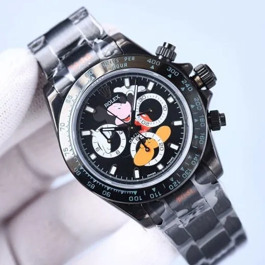 top-tier replicaRolexhigh-quality men's white dialsteel bracelet fully automatic movement multifunctional watch front view
