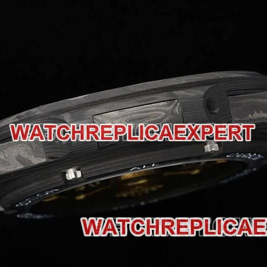 Patek Philippe watch DIW factory Nautilus blue black dial carbon fiber mechanical steel bracelet model 5711front live photo