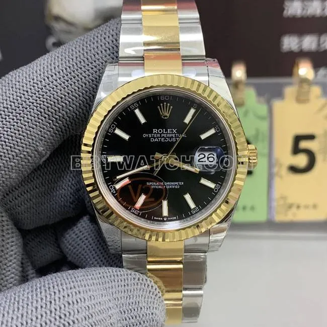 VS Factorytop-tier watch log Rolexblack dial3235 mechanical 41mmfront live photo