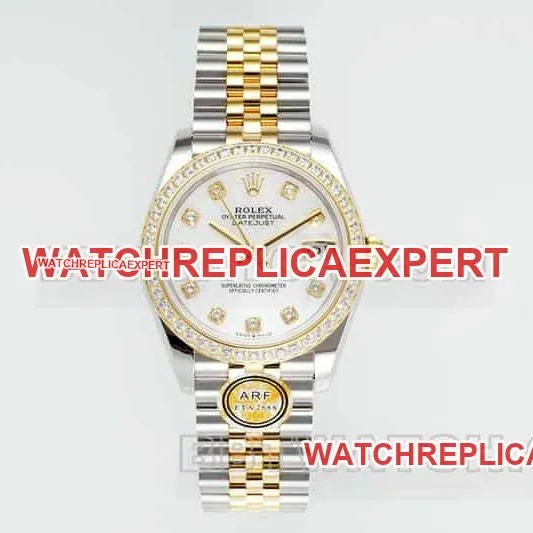 ARF FactoryRolex log mother-of-pearl disc diamond bezel31mm intergold five-lattice chain link 278383front live photo