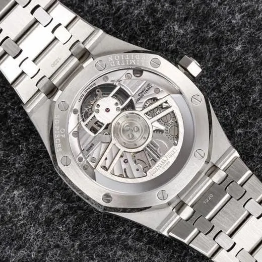 top-tier replicaR8 factory 2022 Audemars Piguet gray plate Royal Oak self-winding tourbillon men's watch side view