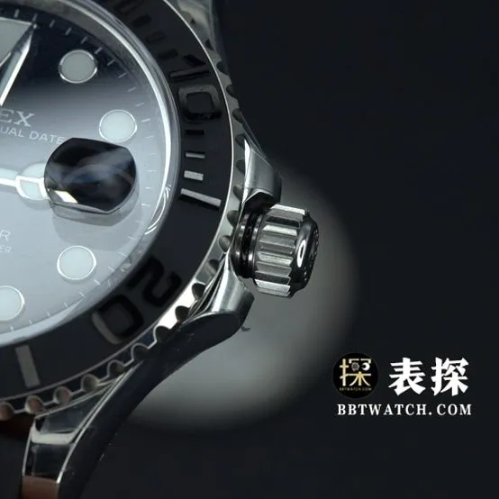 VS FactoryRolex Yacht-Master top-tier 1:1super watch black dial rubber model pictures and prices side live photo