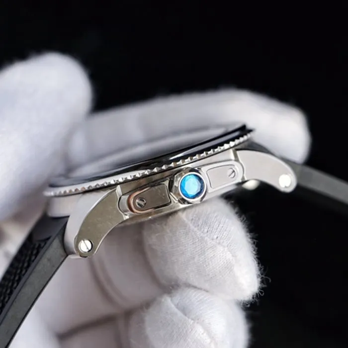 Top-tier watch Cartier men's blue dial Kalibo series automatic movement watch front view