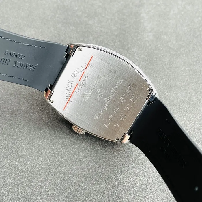 top-tier watch Frank Muller men's white dialV45 SC DT series full automatic movement watch front view