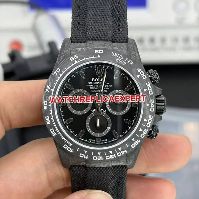 collectible watch DIW factory DaytonaRolexblack dial mechanical 4130side live photo
