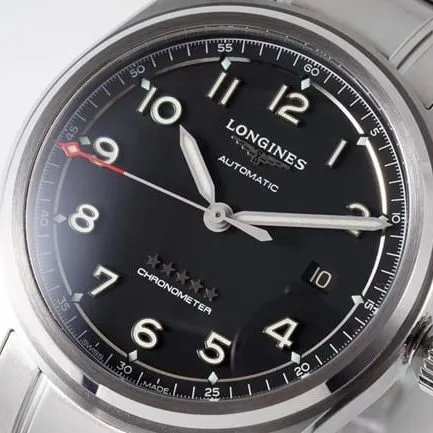 ZF FactoryLonginestop-tier watch fully automatic movement men's blue dialsteel bracelet pioneer series watch detail shots