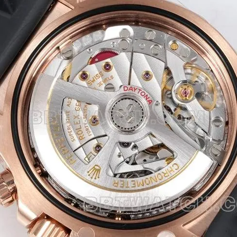 watch DaytonaJF factory Rolexrose gold disc rose gold case 4131 mechanical side live photo