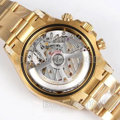 top-tier watch RolexJF factory Daytona gold plate yellow gold case 4131 mechanical steel braceletside live photo