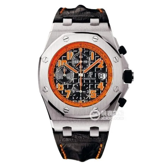 TW factory Audemars PiguetRoyal Oak offshore type 1:1super ivory black dial orange inner bezel26170front live photo