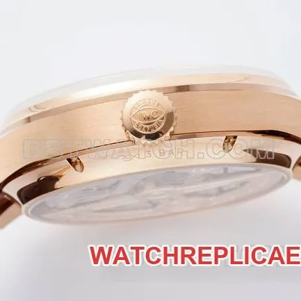 watch APS factory Portugal IWC perpetual calendar white dialrose goldfront live photo