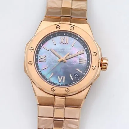 top-tier replicaChopardsuper watch men's blue dial gold steel braceletautomatic movementALPINE EAGLE series 41mm watch front view