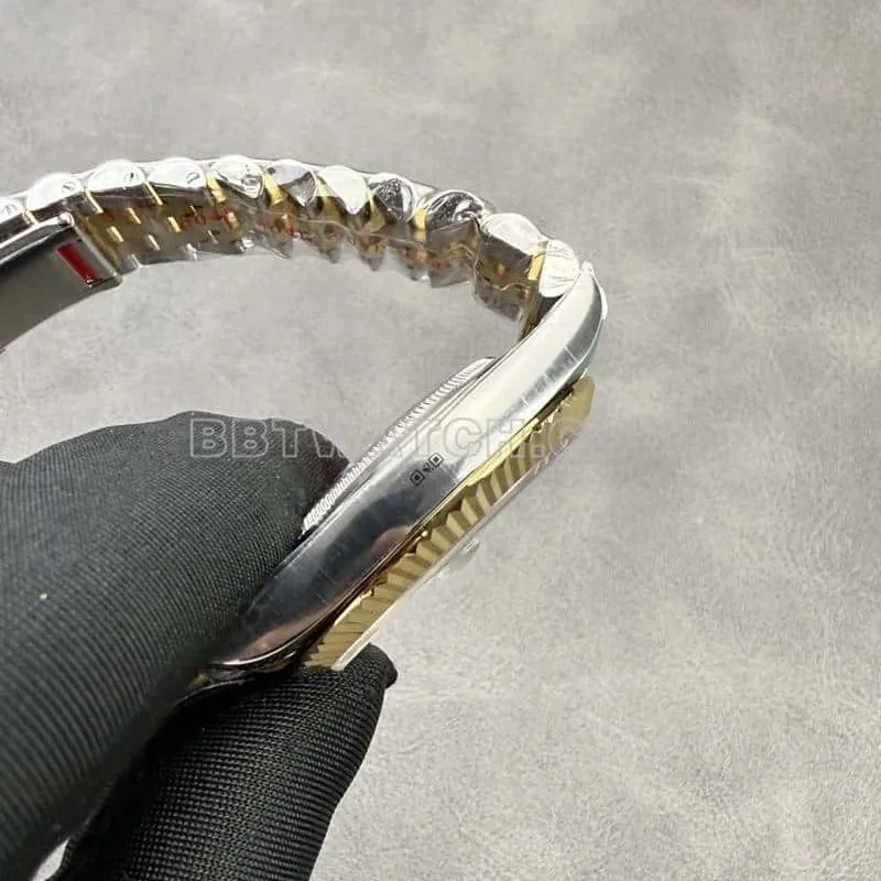 ARF FactoryRolex log top-tier 1:1super gold plate 41mm gold five-row chain link 126333front live photo