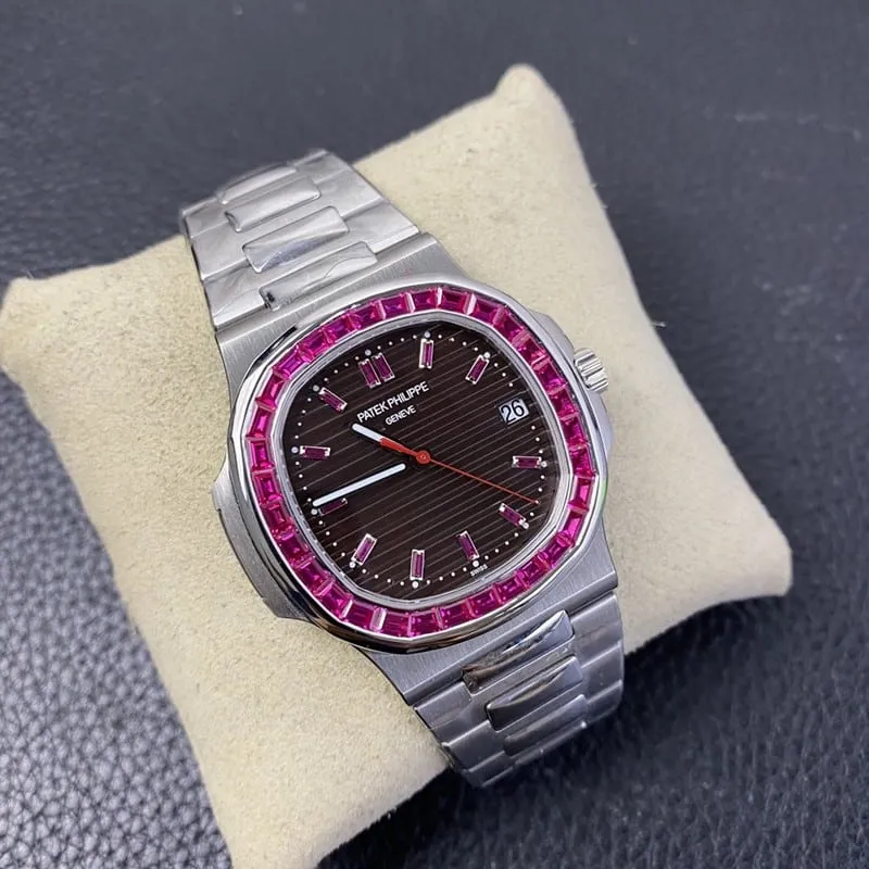 Patek Philippe Sports Elegant Series 5711/112p Ruby Model Modified Front View