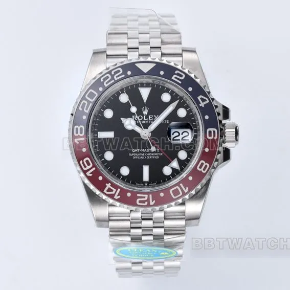 Factory C RolexGMT-Mastertop-tier 1:1high-quality replicaPepsi bezelm126710blro-0001front live photo