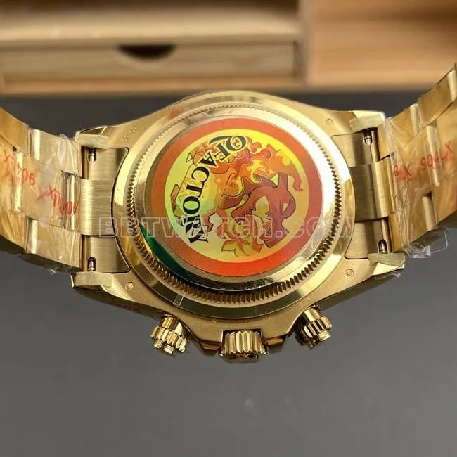 collectible watch QF factory DaytonaRolex gold plate yellow gold4131side live photo