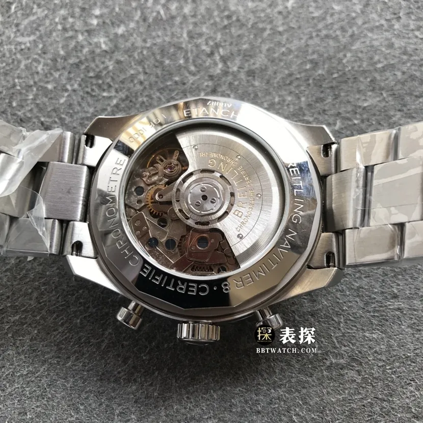 BL factory Breitling Legend Aviation top-tier 1:1high-quality watch men's blue panda plate steel bracelet model pictures and prices front live photo