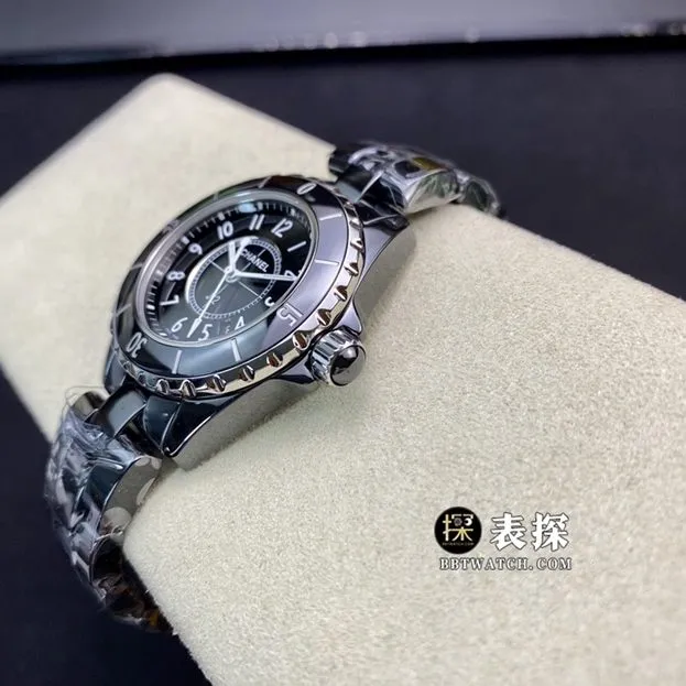 XF factory Chanel ladies J12super watch black dialsteel bracelet model pictures and prices front live photo