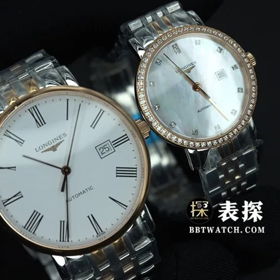 Longines Boya watch couple white dial black needle steel bracelet picture and price front live photo