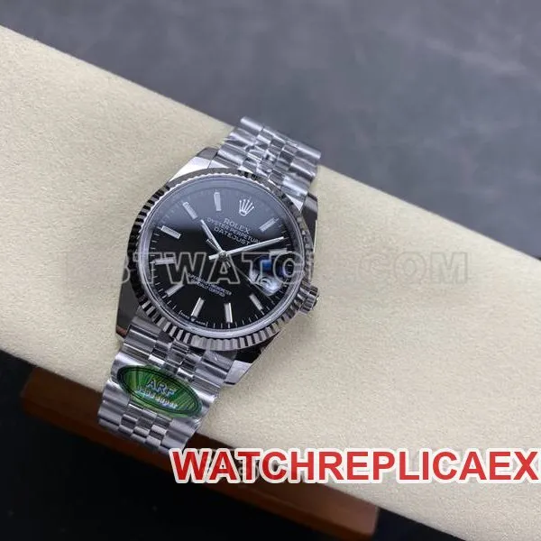 Rolextop-tier watch ARF FactoryDatejustblack dial36mmsteel bracelet braceletlive photos