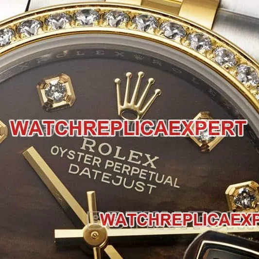 ARF FactoryRolex log top-tier 1:1super black mother-of-pearl disc diamond bezel31mm gold five-lattice chain link278383front live photo