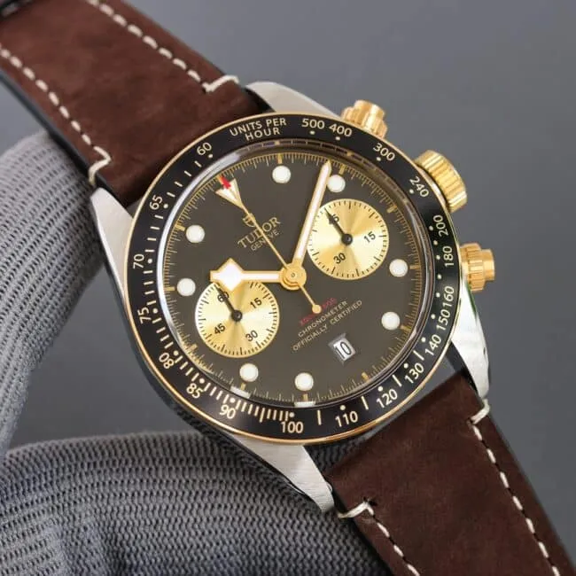 top-tiersuper cloneTWF Tudor's latest Biwan chronograph men's stainless steel watch front view
