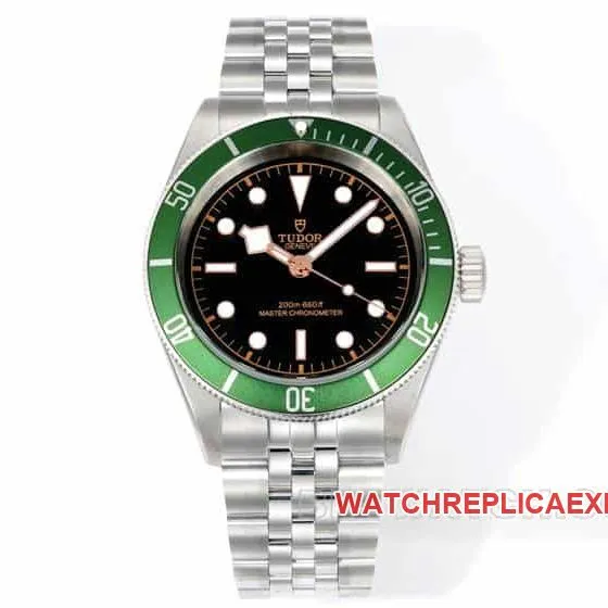 3TTudor Biwan 1:1top-tier replicablack dialsteel bracelet model 79230Gfront live photo