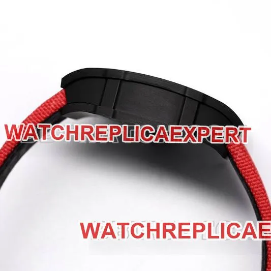 Richard Mille1:1replica watch BBS factory tourbillon mechanical red rubber braided Velcro bracelet braceletRM27-03front live photo