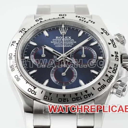 APS factory Rolex Daytona1:1top-tier replicablue dialsteel bracelet model 116509front live photo