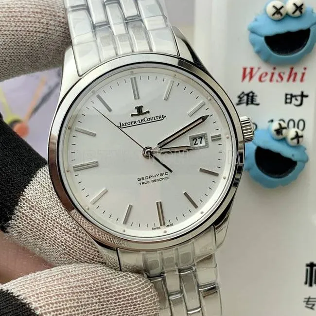 collectible watch Jaeger-LeCoultreV9 Factory master silver dial899 mechanical steel bracelet front live photo