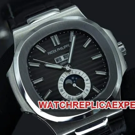GR factory Patek Philippetop-tier watch Nautilus annual calendar watch 5726 series automatic movement side view