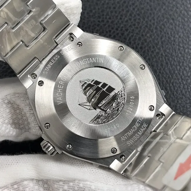 8F factory top-tier watch Vacheron Constantin men's black dialsteel bracelet all over the world automatic movement watch front view