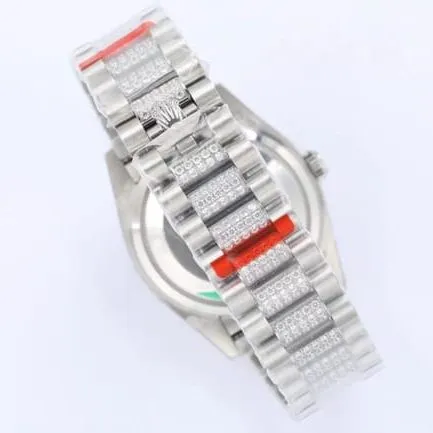 EW Factorytop-tier replicaRolexhigh-quality watch men's white dialsteel braceletDatejust series automatic movement watch front view