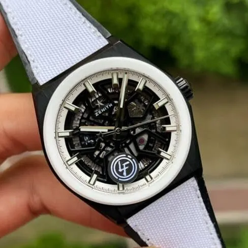 top-tiersuper cloneLF Zenith black dialDEFY series new upgraded version of men's watch front view