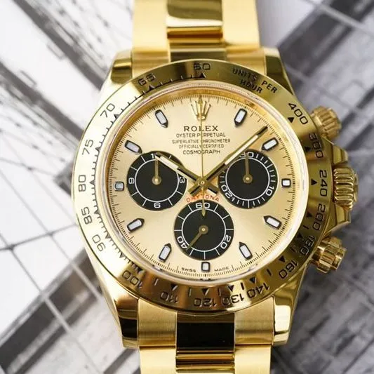 Rolexreplica watch Cosmograph Daytona all gold series watch front view