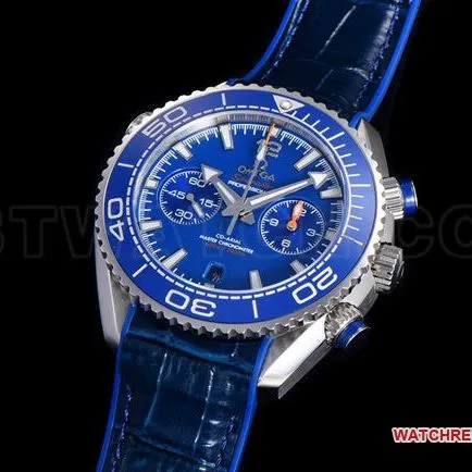 top-tier watch N1 factory SeamasterOmega 600m blue dial leather braceletfront live photo
