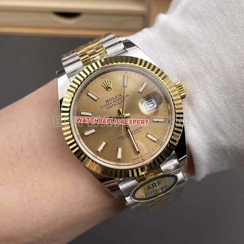 ARF FactoryRolex log top-tier gold disc gold 41mmsteel bracelet model 126333front live photo