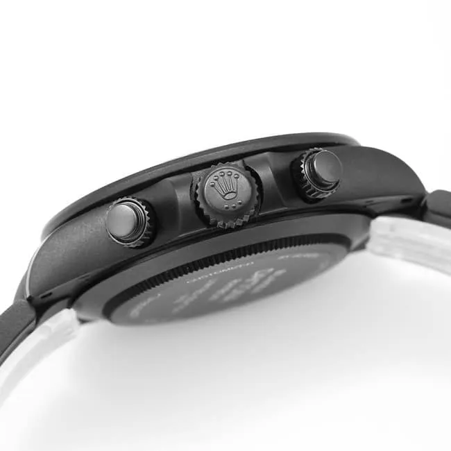 Rolextop-tier watch men's black dialsteel bracelet fully automatic movement Daytona series watch front view